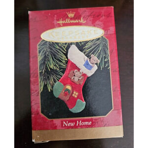 Vintage Hallmark Keepsake Sock Ornament “New Home” 1997 Christmas